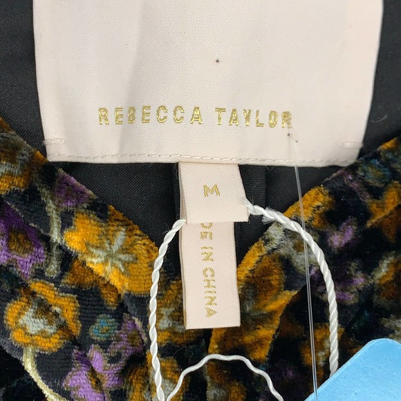 Rebecca Taylor Solstice Floral Velvet Jacket M NWT - Picture 5 of 12